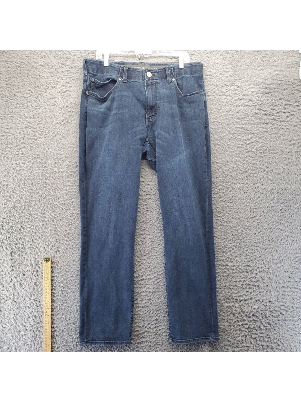 Lee Jeans Mens 36X32 Blue Extreme Motion Straight Fit Tapered Leg Performance